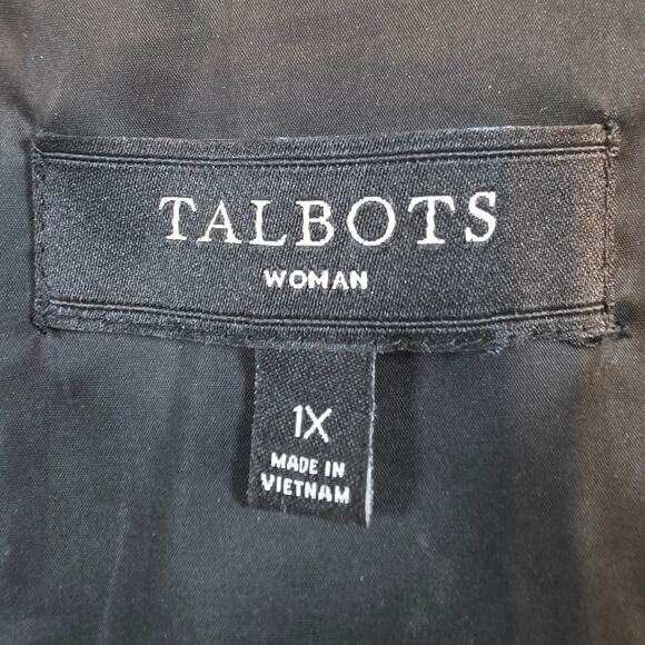 Talbots 2 Button Gray Tweed Blazer Pockets Jacket Coat Casual Women's 1X Gift - Picture 4 of 10